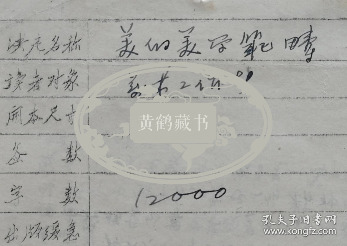 1956年上海人民美术出版社副主编，画家胡海超、杨道敏、叶树平等初审，复审三页手稿附稿签