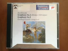 贝多芬：第三、八交响曲  原版CD唱片  包邮