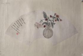 刘伯辳扇面作品（1956年绘制）