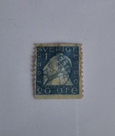 瑞典国王古斯塔夫二世.阿道夫信销票一枚（送摩洛哥、比利时早期信销票各一枚）