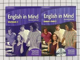 English in Mind Second edition Student's Book 3+Workbook 3  两册合售 附光盘