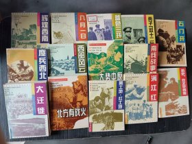 中国革命斗争报告文学丛书（14本合售）大捷孟良崮、石门开、南线战事、丙子双十二、北方有战火等