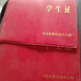 90年代未使用的学生证2本合售如图