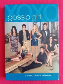 绯闻女孩(八卦天后)DVD，Gossip girl，第三季全，英文英语