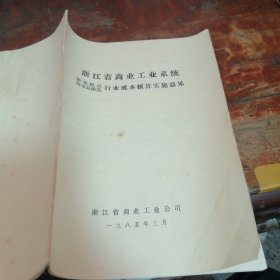 浙江省商业工业系统糖果糕点调味品酿造行业成本核算实施意见