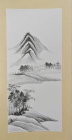 无款山水卡纸小品（53）