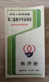 中华人民共和国第二届青少年运动会（金杯汽车杯田径决赛）