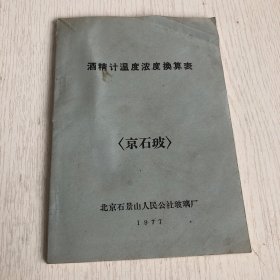 酒精计温度浓度换算表