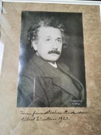 爱因斯坦 Albert Einstein 1927年亲笔签名照 psa鉴定认证 馆藏级珍品