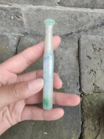 老爷爷用的大烟嘴 翡翠的彩头好完整