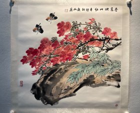 詹庚西
68*68cm，立轴
詹庚西：从师叶浅予、李可染、李苦禅、田世光、郭味蕖诸家。现为国家一级美术师，中国国家画院国画专业委员会研究员，中国国家画院詹庚西工作室导师。