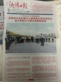 沈阳日报2022年8月19日，考察辽宁、沈阳原地报，大图片，版面精彩