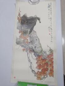 【秋鹰图轴】高剑父 （61x30.5cm）广州市美术馆藏  品相好