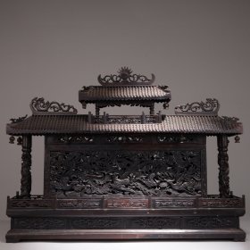 旧藏 宫廷木雕：龙凤呈祥