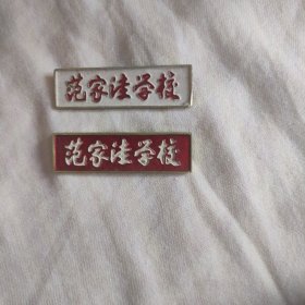 范家洼学校铝质校徽一对（陕西合阳）