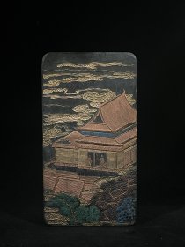 正宗徽州青黎阁墨块，重约700g，20.5×11.2×2.1cm，可以用的墨