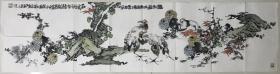 李东献四尺对开花鸟作品真迹