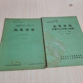 五笔字型计算机汉字输入技术 五笔字型2本合售