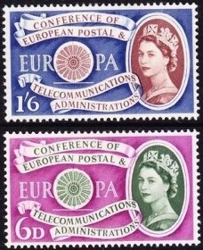 英国邮票 1960年 欧罗巴.欧洲邮政与电信管理会议 2全新