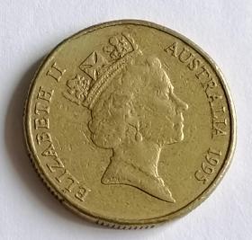 澳大利亚1元硬币袋鼠保真