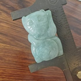 翡翠招财猫挂件，也可做手链