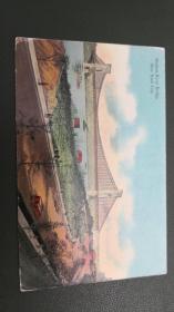 1930年美国纽约哈德逊河桥明信片
