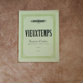 音乐谱 Vieuxtemps 维厄唐Op.16《六首音乐会练习曲》小提琴谱 曲谱 老乐谱