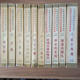 法国龚古尔文学奖作品选集，十本一套，全十本，暗店街，天根，大家族，死人的时代，悠悠此情，冬天的果实，阿维尼翁的情侣，野蛮的婚礼，神圣的夜晚，名士风流