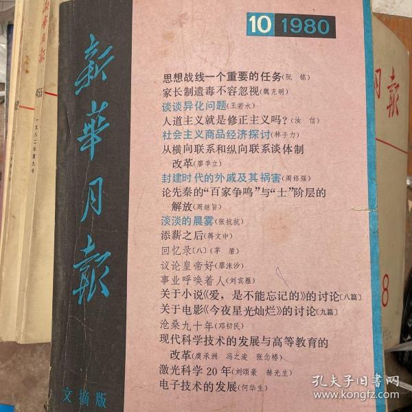 新华月报 文摘版 1980