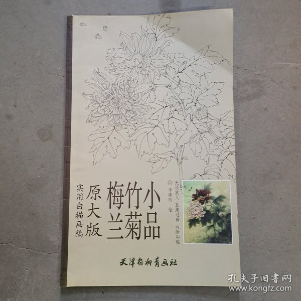 梅兰竹菊小品（实用白描画稿 原大版）