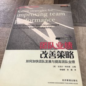 团队业绩改善策略：如何加快团队发展与提高团队业绩（改善策略丛书）