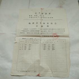 1973年临沂县革命委员会公粮榜（临沂县独树头人民公社）