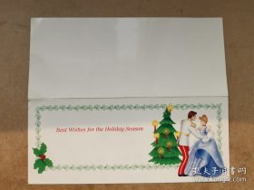 弗兰克-威尔斯（1932-1994，迪士尼历史上最成功的总裁兼首席运营官之一，10 年管理期内使公司业务史无前例的增长）手书贺卡一通