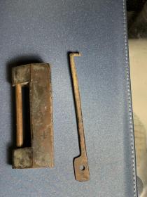 清代-民国老铜锁，特厚重型，带款