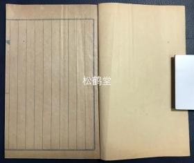 日本老旧空白线装本1册，蓝格纸，老旧古雅之物，整体保存较好，可供我国文人墨客活用。
