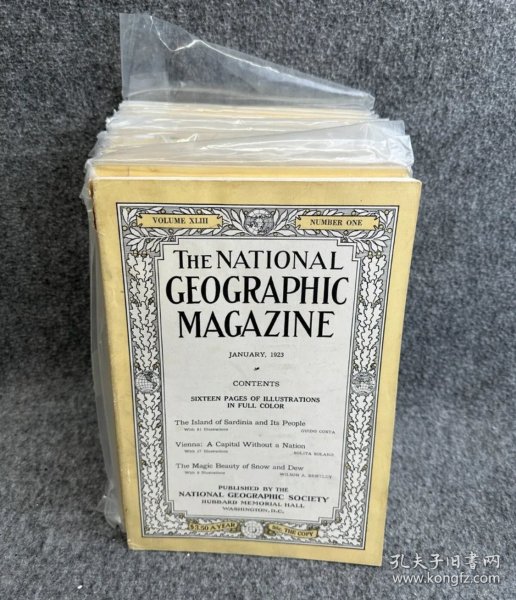 1923全年美国国家地理杂志（The national geographic magazine)：内含中国长城，龙门石窟，京张铁路，蒙古，中国辫子产业链