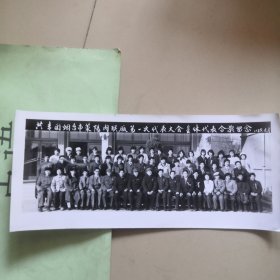 莱阳老照片：共青团烟台市莱阳肉联厂第一次代表大会全体代表合影留念1985