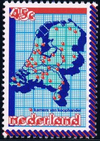 hl202外国邮票荷兰邮票1979年荷兰商会175周年 地图 新 1全