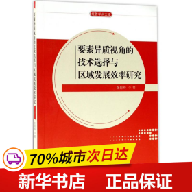 要素异质视角的技术选择与区域发展效率研究/经管学术文库