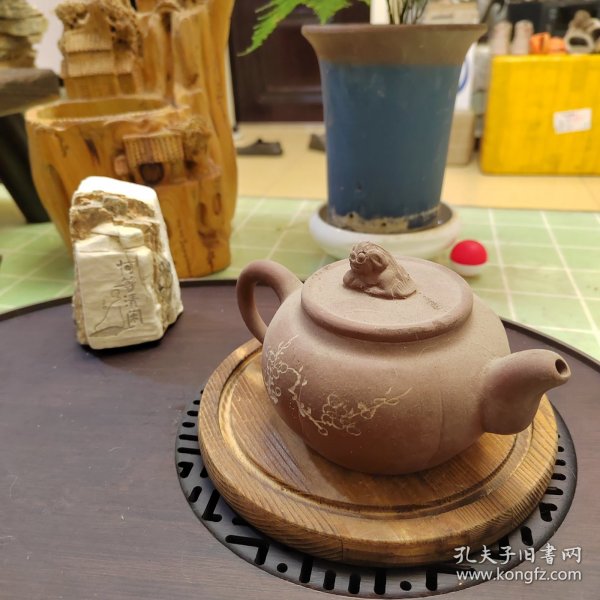 老紫砂壶 梅花壶 制作精美 包浆厚 可能是名家 保真