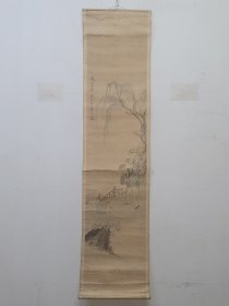 邵丹泉，名邵开鼎，字丹泉，河北迁安人，是晚清时期的画家。他擅长人物、花卉，曾长期寓居河北昌黎，并于清朝光绪初年到沈阳作画。邵丹泉与戴克昌、闫德生等人合称为“京东八家”，在冀东一带颇为知名。 老裱，轻折，127+32.