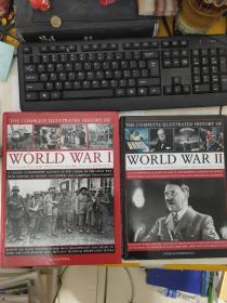 Complete Illustrated History of World War I  II  1 2【两本 轻微磕碰】有水印 不多，不影响阅读