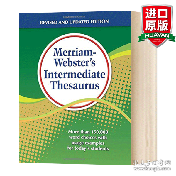 英文原版 Merriam-Webster's Intermediate Thesaurus, Newest Edition 韦氏中学词典 精装 最新版 英文版 进口英语原版书籍