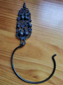 民国时期双面镂空铜葫芦窗帘蚊帐铜钩，老版本铜器，古色古香。