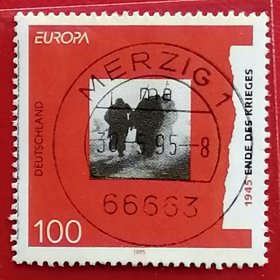 德国邮票 1995年 欧罗巴 二战结束50周年 和平与自由 2-1 满戳信销