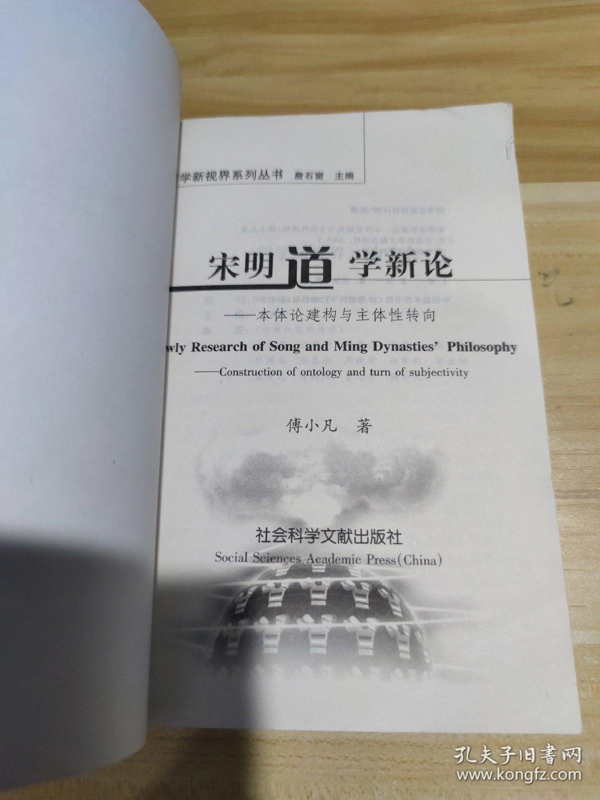 宋明道学新论：本体论建构与主体性转向——哲学新视界系列丛书