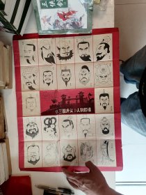 三国演义人物脸谱（漫画） 正反两版