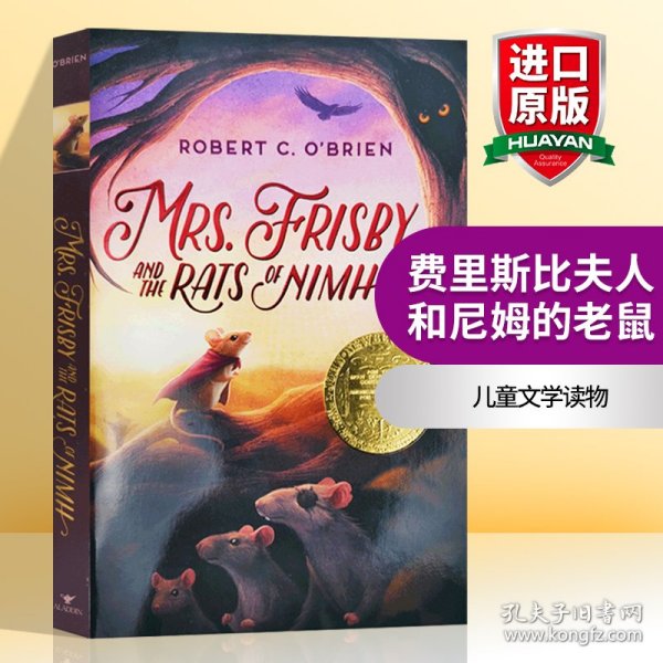 英文原版 Mrs. Frisby and the Rats of Nimh 费里斯比夫人和尼姆的老鼠 1972纽伯瑞金奖 蓝思790L V级 DRA50 4-6年级 英文版 进口英语原版书籍