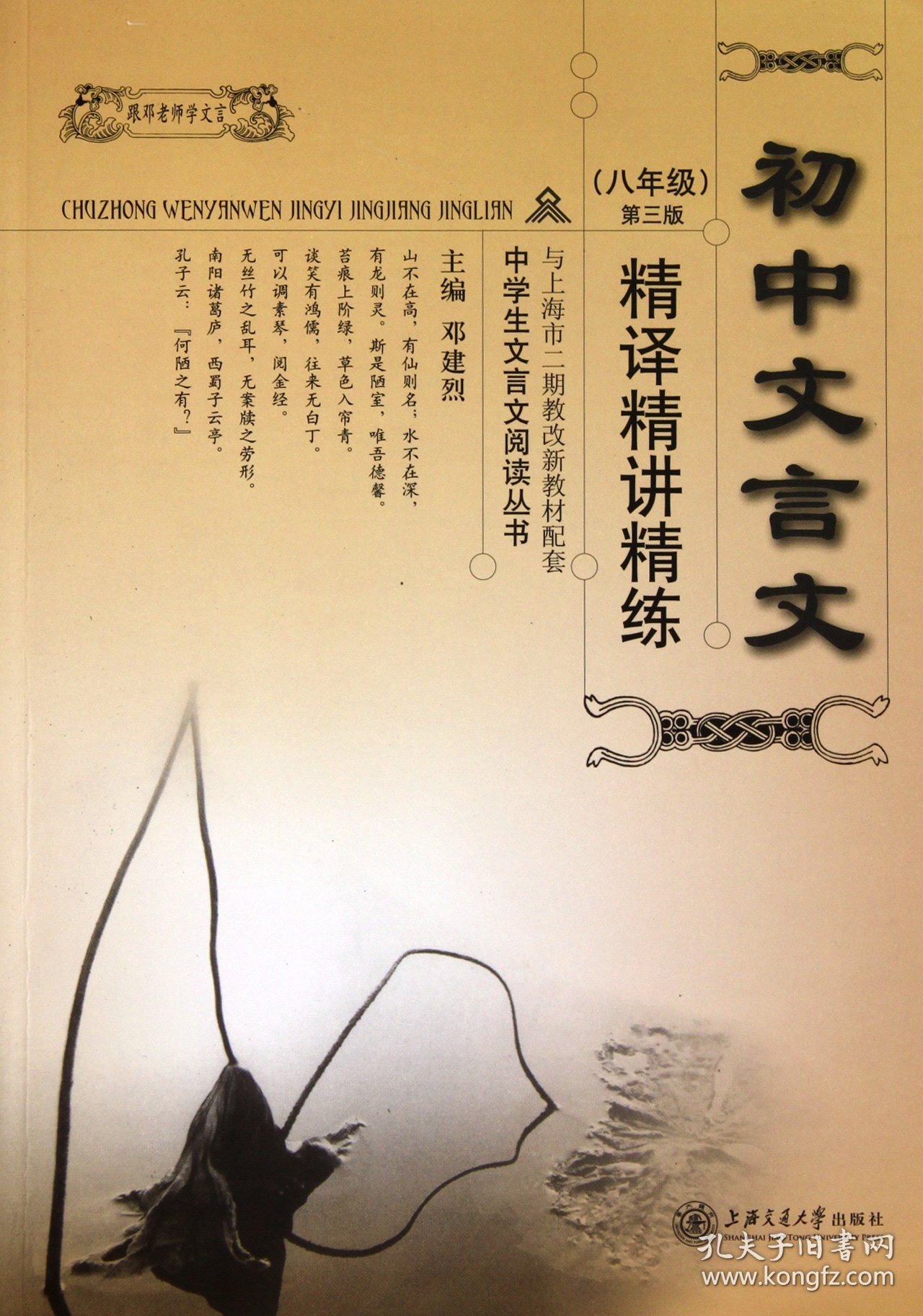 初中文言文精译精讲精练(8年级第3版与上海市二期教改新教材配套)/中学生文言文阅读丛 9787313043610