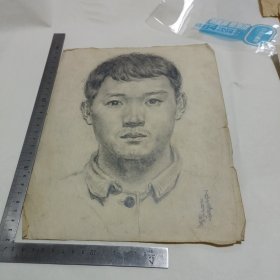 1975年素描男青年28*23